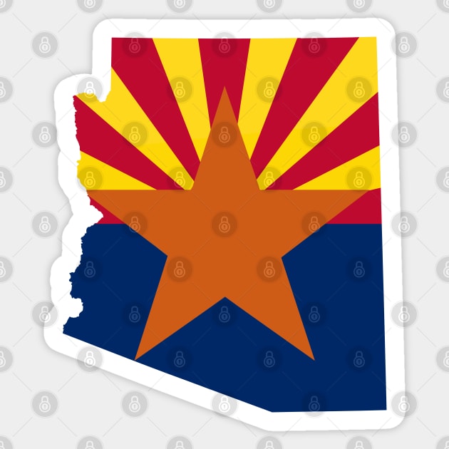 Arizona Map Flag Sticker by Historia